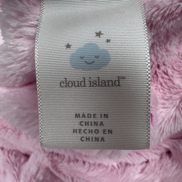 Cloud Island Pink Bunny Rabbit Lovey Security Blanket Satin Trim Polka Dots - Picture 3 of 6